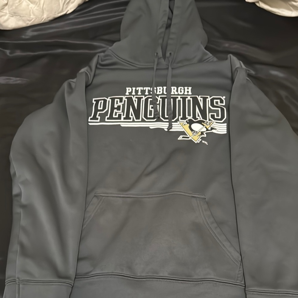 Pittsburgh Penguins Hockey Grey Hoodie/Sweatshirt Men’s Small